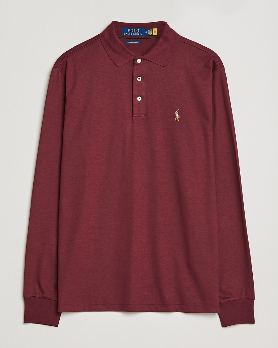 Hombres | Jerséis y prendas de punto | Polo Ralph Lauren | Luxury Pima Cotton Long Sleeve Polo Classic Wine