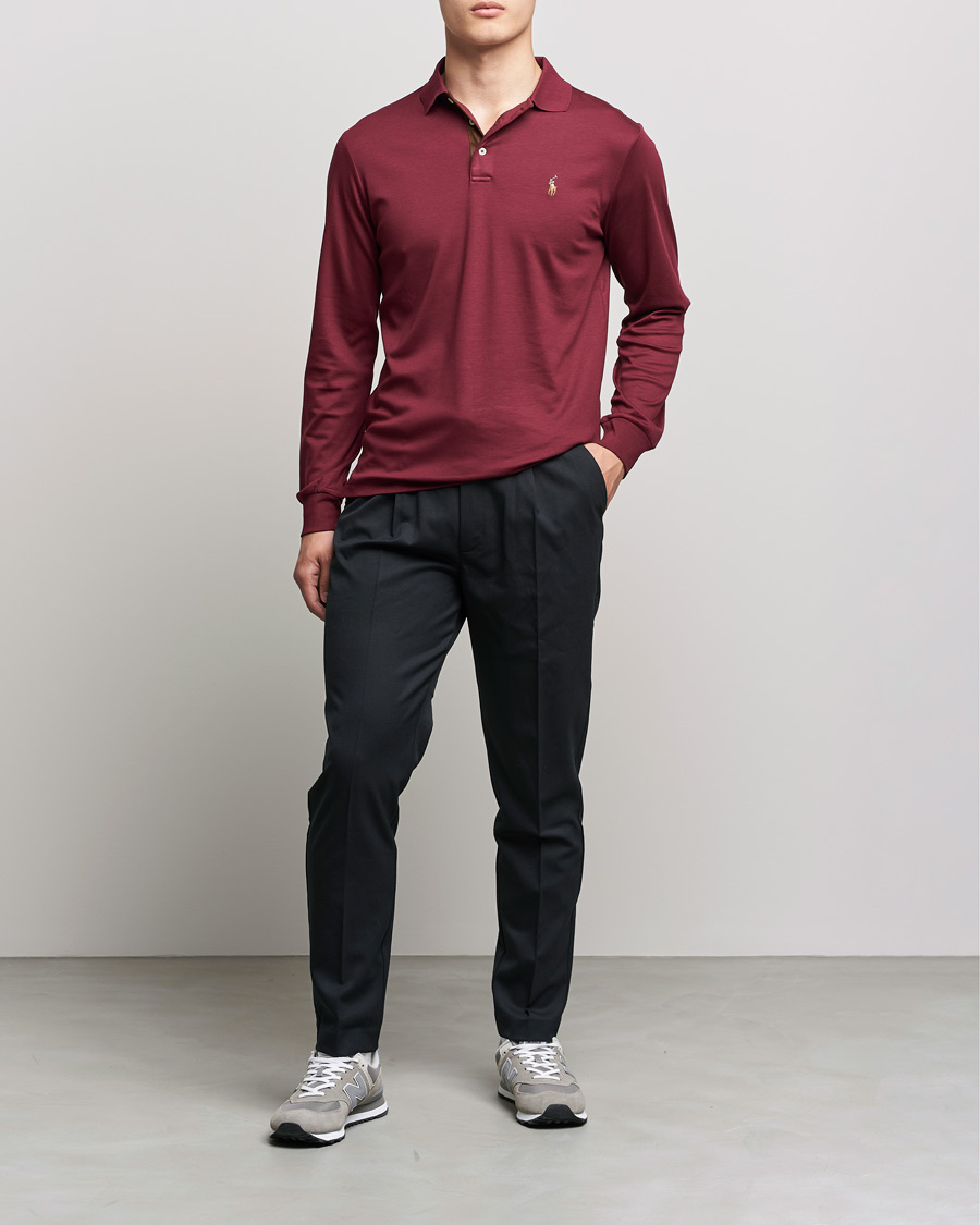 Hombres | Jerséis y prendas de punto | Polo Ralph Lauren | Luxury Pima Cotton Long Sleeve Polo Classic Wine