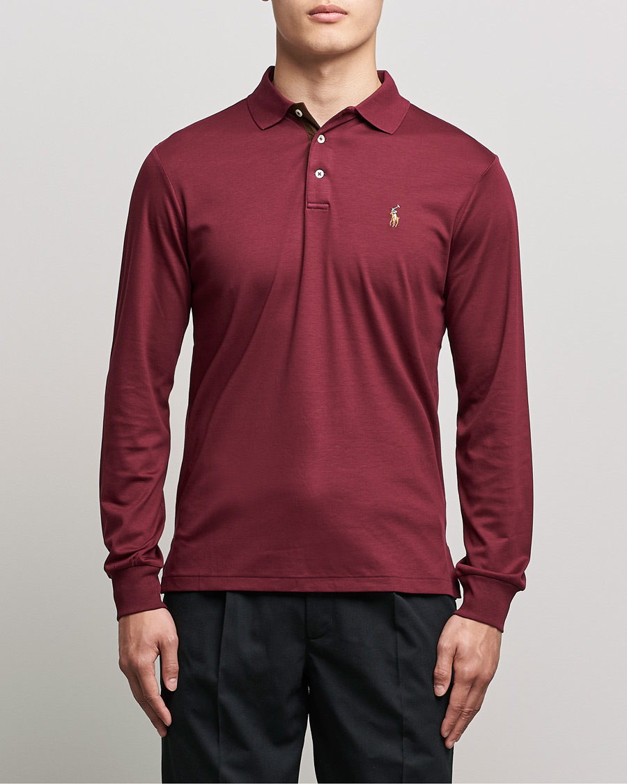 Hombres | Jerséis y prendas de punto | Polo Ralph Lauren | Luxury Pima Cotton Long Sleeve Polo Classic Wine