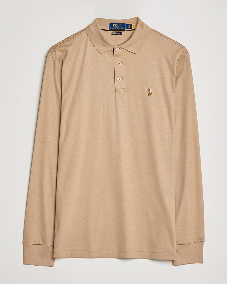 Hombres | Jerséis y prendas de punto | Polo Ralph Lauren | Luxury Pima Cotton Long Sleeve Polo Vintage Khaki