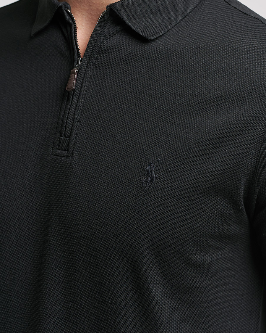 Hombres | Polos | Polo Ralph Lauren | Custom Slim Fit Half Zip Polo Black