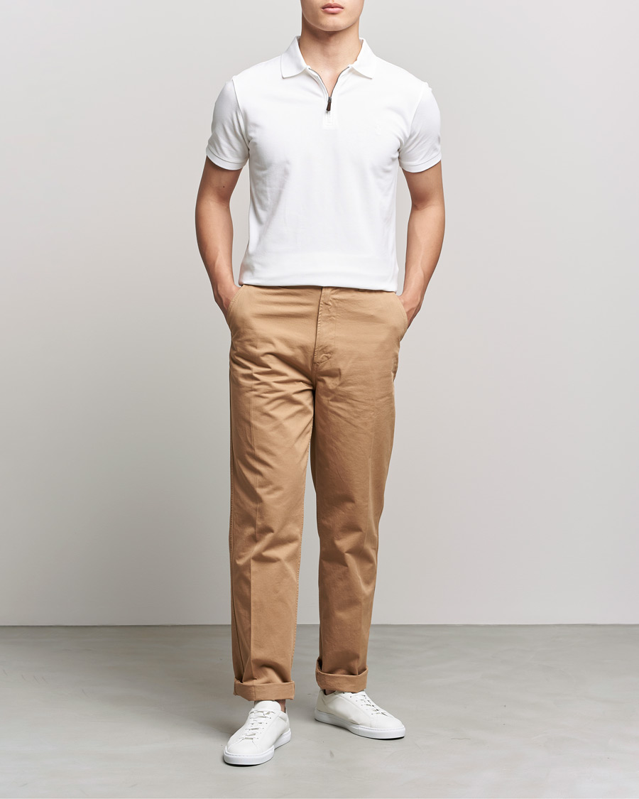 Hombres | Polos | Polo Ralph Lauren | Custom Slim Fit Half Zip Polo White