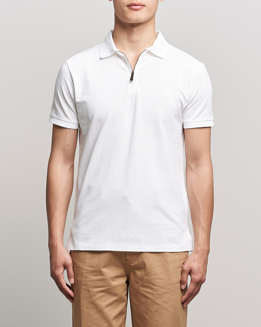 Hombres | Polos | Polo Ralph Lauren | Custom Slim Fit Half Zip Polo White