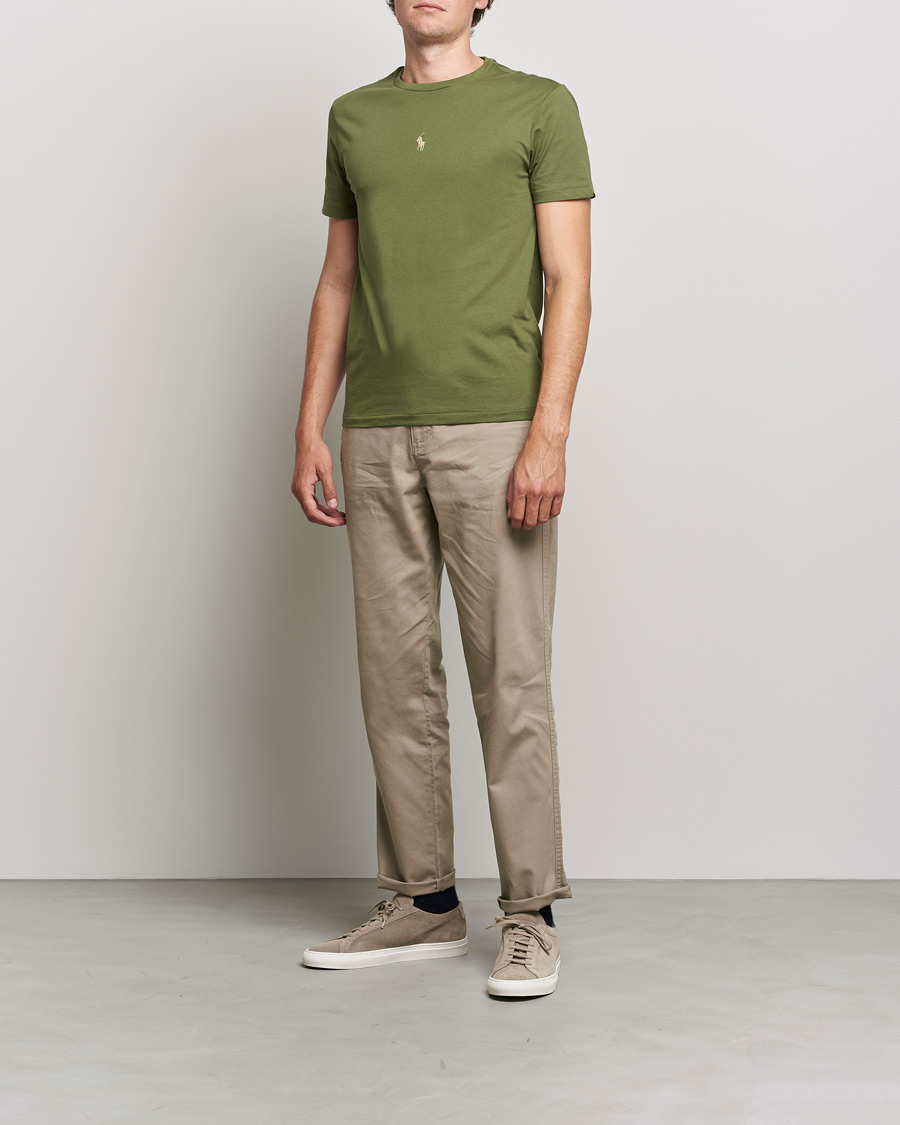 Hombres | Camisetas | Polo Ralph Lauren | Center Logo Crew Neck Tee Army Olive