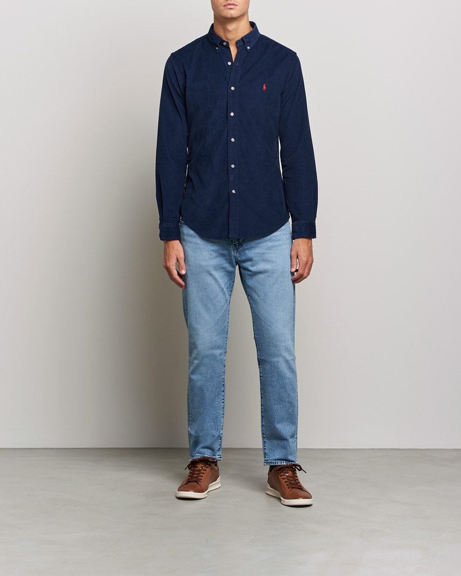 Hombres | Camisas | Polo Ralph Lauren | Slim Fit Corduroy Shirt Newport Navy