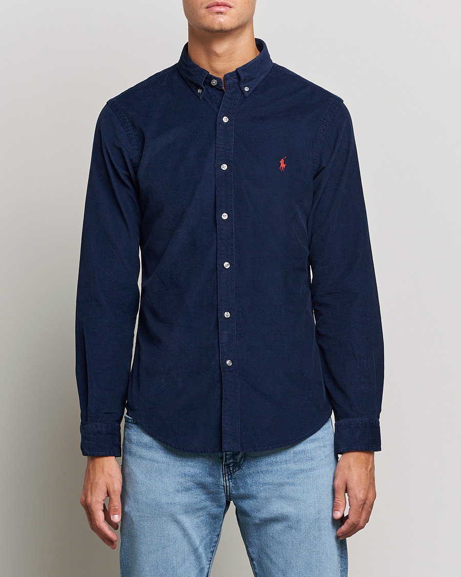 Hombres | Camisas | Polo Ralph Lauren | Slim Fit Corduroy Shirt Newport Navy