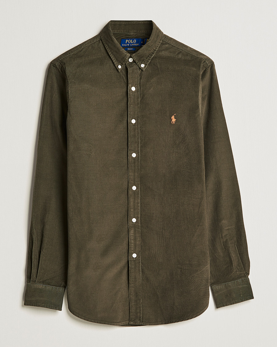Hombres | Camisas | Polo Ralph Lauren | Slim Fit Corduroy Shirt Canopy Olive