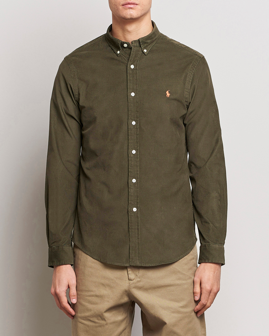 Hombres | Camisas | Polo Ralph Lauren | Slim Fit Corduroy Shirt Canopy Olive