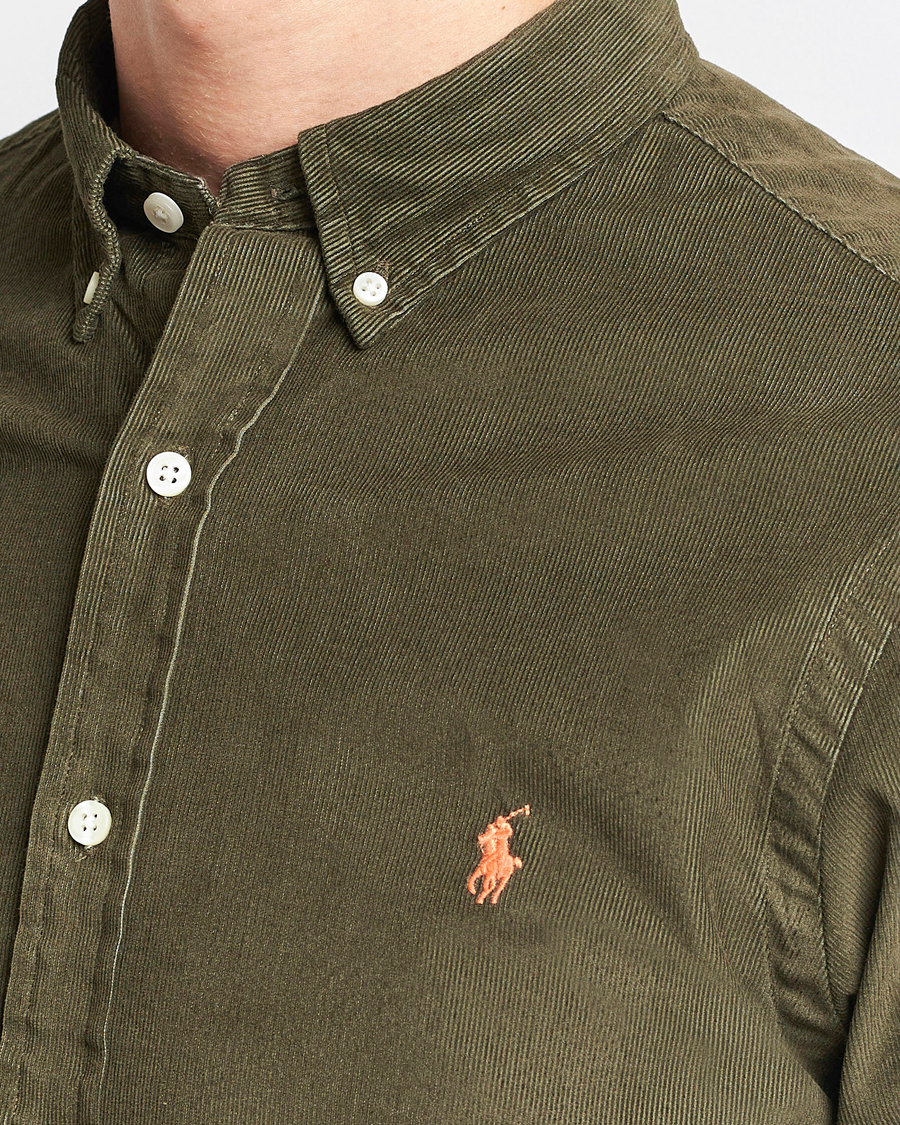 Hombres | Camisas | Polo Ralph Lauren | Slim Fit Corduroy Shirt Canopy Olive