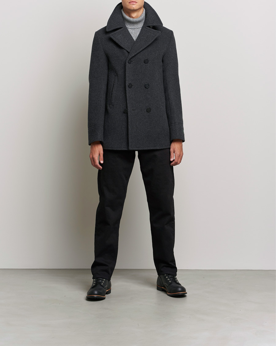 Hombres | Abrigos y chaquetas | Polo Ralph Lauren | Wool Melton Peacoat Navy Charcoal