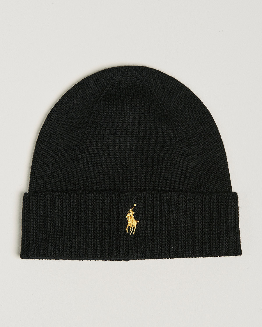 Hombres | Gorros | Polo Ralph Lauren | Merino Beanie Polo Black