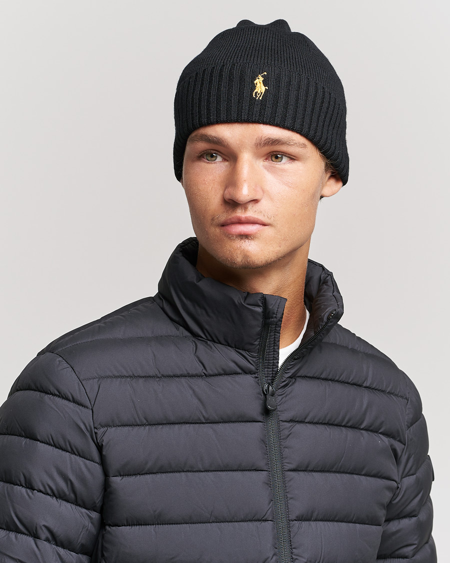 Hombres | Gorros | Polo Ralph Lauren | Merino Beanie Polo Black