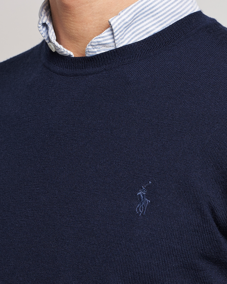 Hombres | Jerséis y prendas de punto | Polo Ralph Lauren | Merino Crew Neck Pullover Hunter Navy