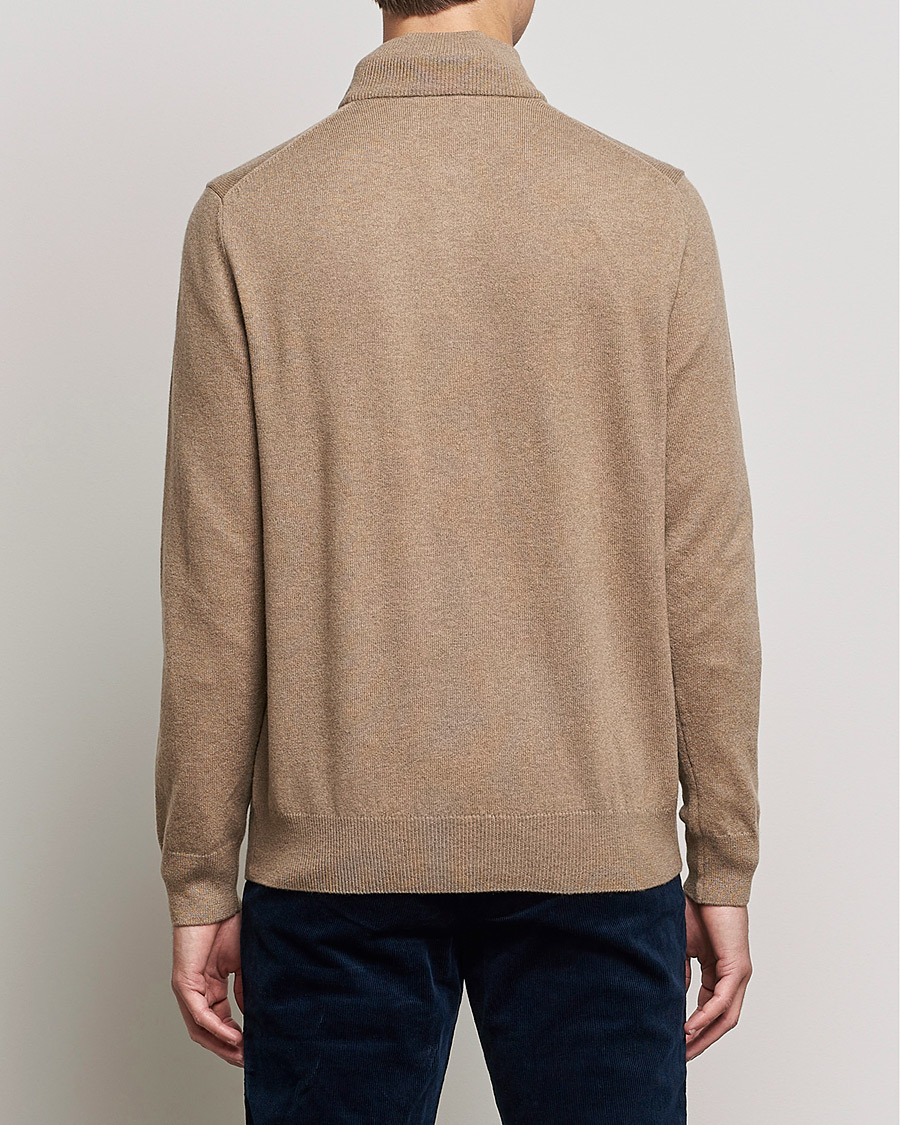 Hombres | Jerséis y prendas de punto | Polo Ralph Lauren | Merino Half Zip Sweater Honey Brown Heather