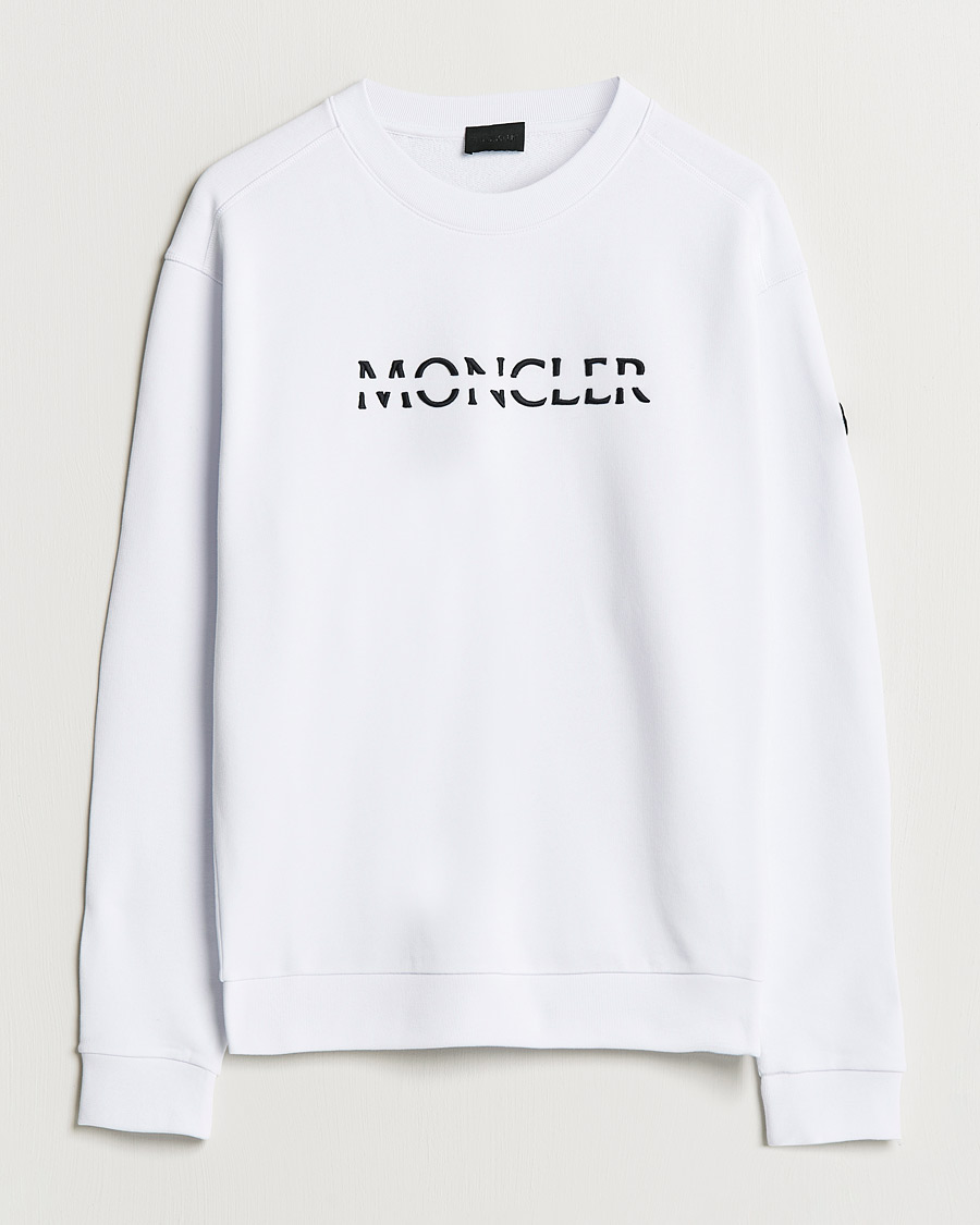Hombres | Jerséis y prendas de punto | Moncler | Lettering Sweatshirt White