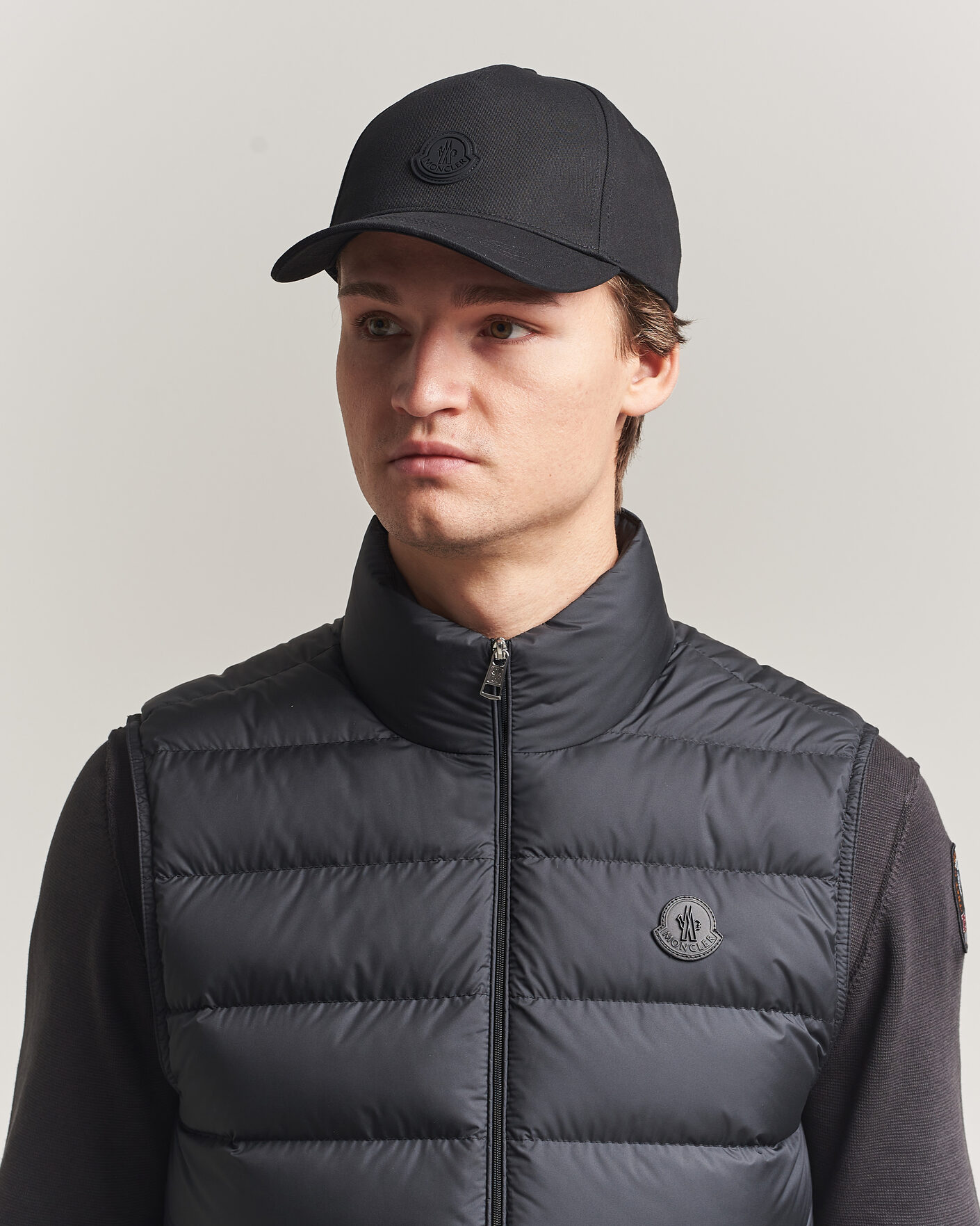 Hombres | Sombreros y gorras | Moncler | Tonal Logo Cap Black
