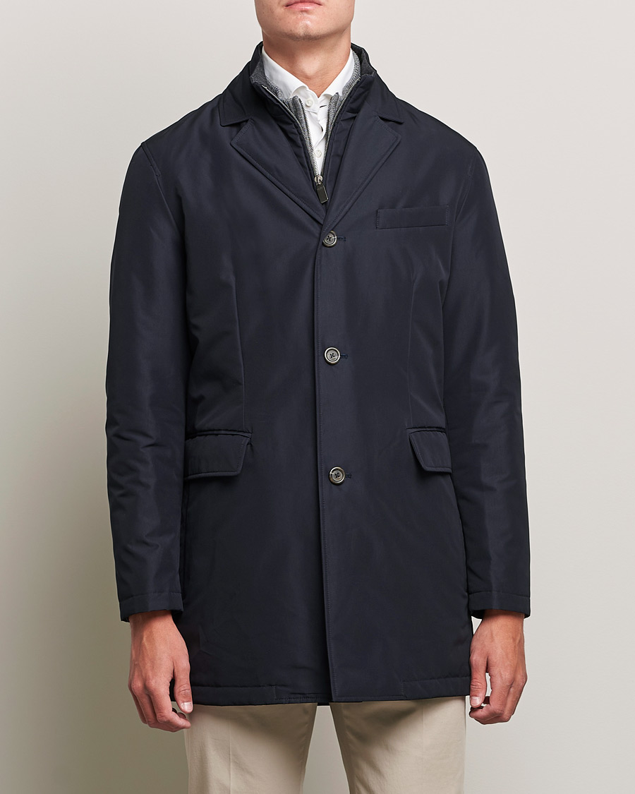 Hombres | Abrigos y chaquetas | Canali | Rain Protection Car Coat Navy