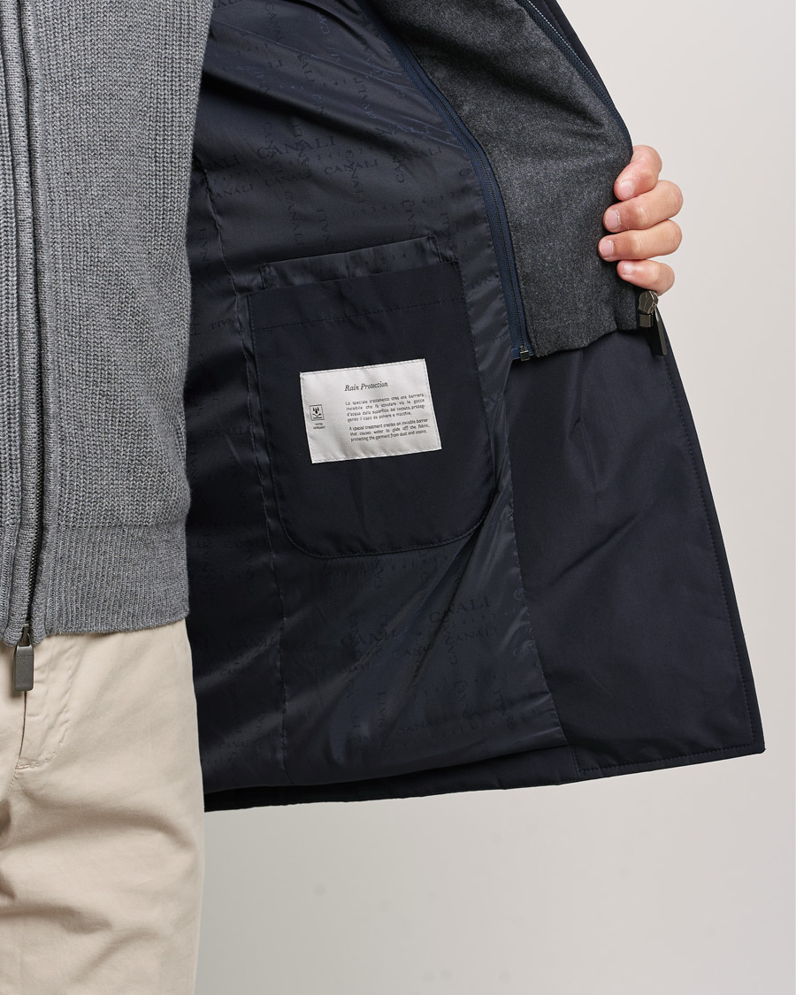 Hombres | Abrigos y chaquetas | Canali | Rain Protection Car Coat Navy