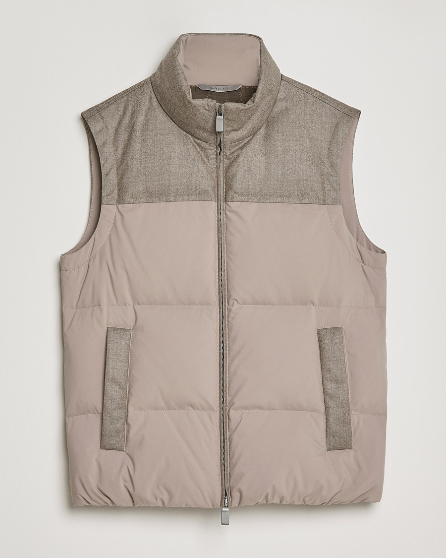 Hombres | Abrigos y chaquetas | Canali | High Performance Down Vest Beige