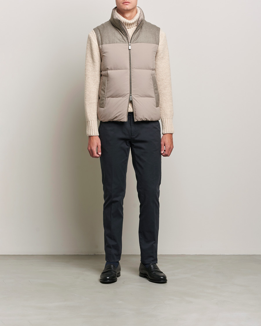 Hombres | Abrigos y chaquetas | Canali | High Performance Down Vest Beige