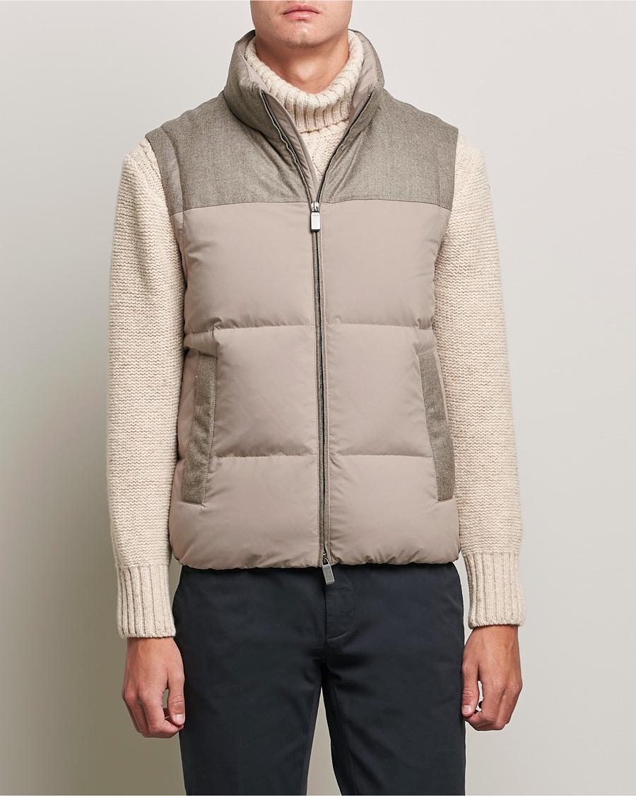 Hombres | Abrigos y chaquetas | Canali | High Performance Down Vest Beige