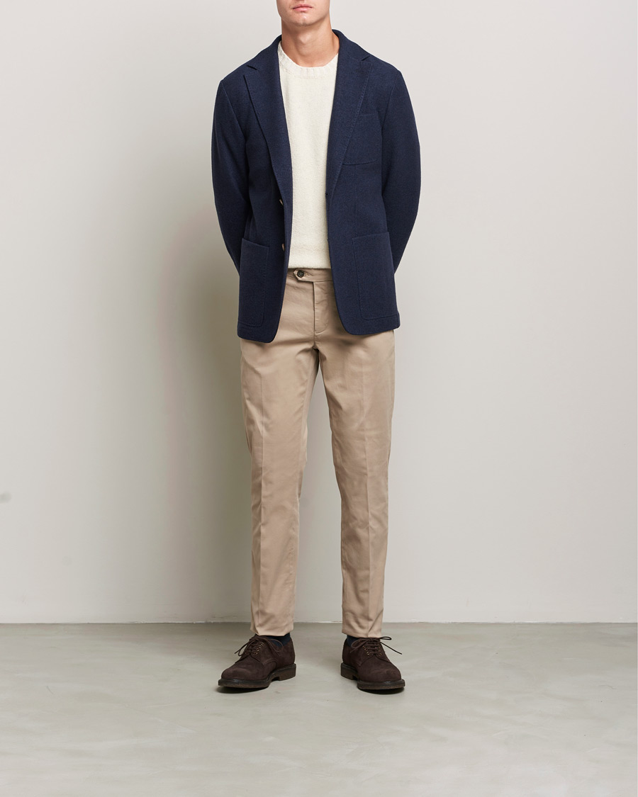 Hombres | Pantalones | Canali | Slim Fit Twill Cotton Chinos Beige