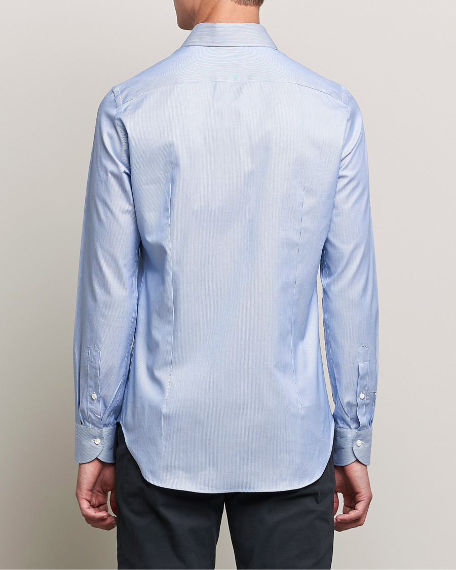 Hombres | Camisas | Canali | Slim Fit Cut Away Shirt Blue Stripe