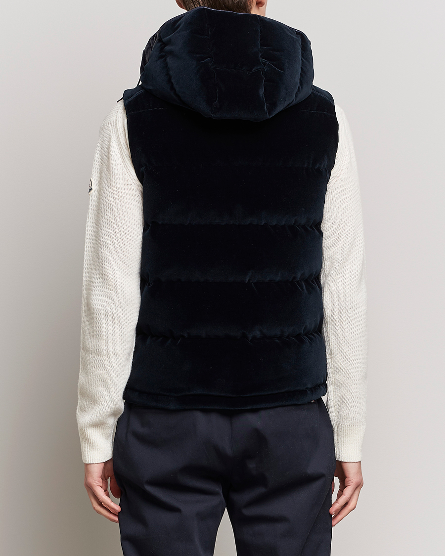 Hombres | Abrigos y chaquetas | Moncler | Vexin Velvet Down Vest Dark Blue