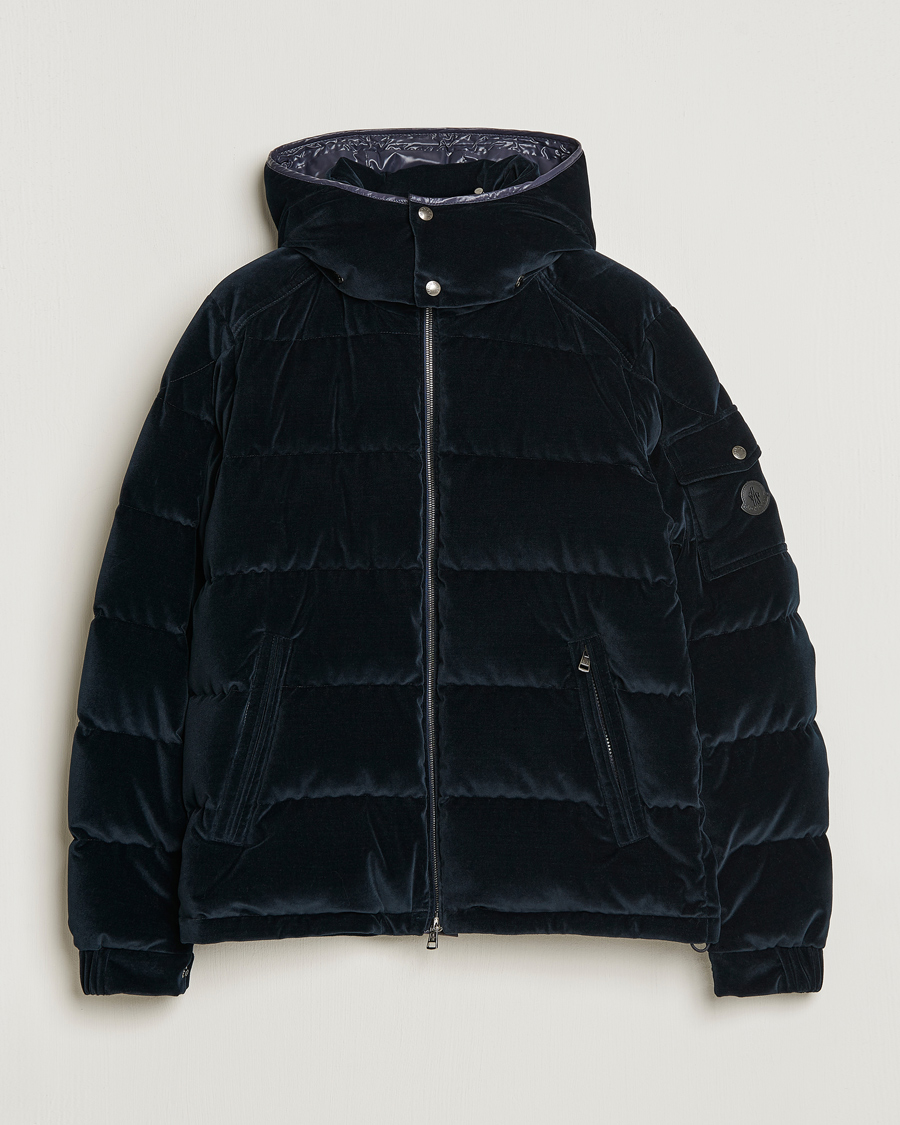 Hombres | Abrigos y chaquetas | Moncler | Armorique Velvet Down Jacket Navy
