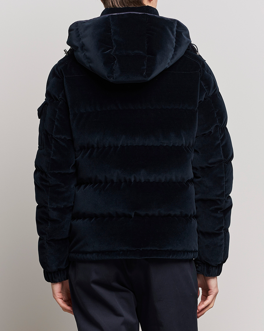 Hombres | Abrigos y chaquetas | Moncler | Armorique Velvet Down Jacket Navy