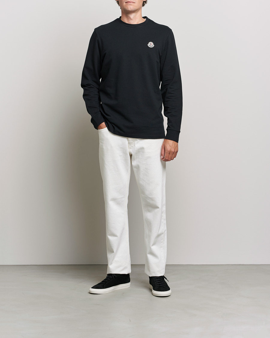 Hombres | Camisetas | Moncler | Long Sleeve Logo Patch T-Shirt Black