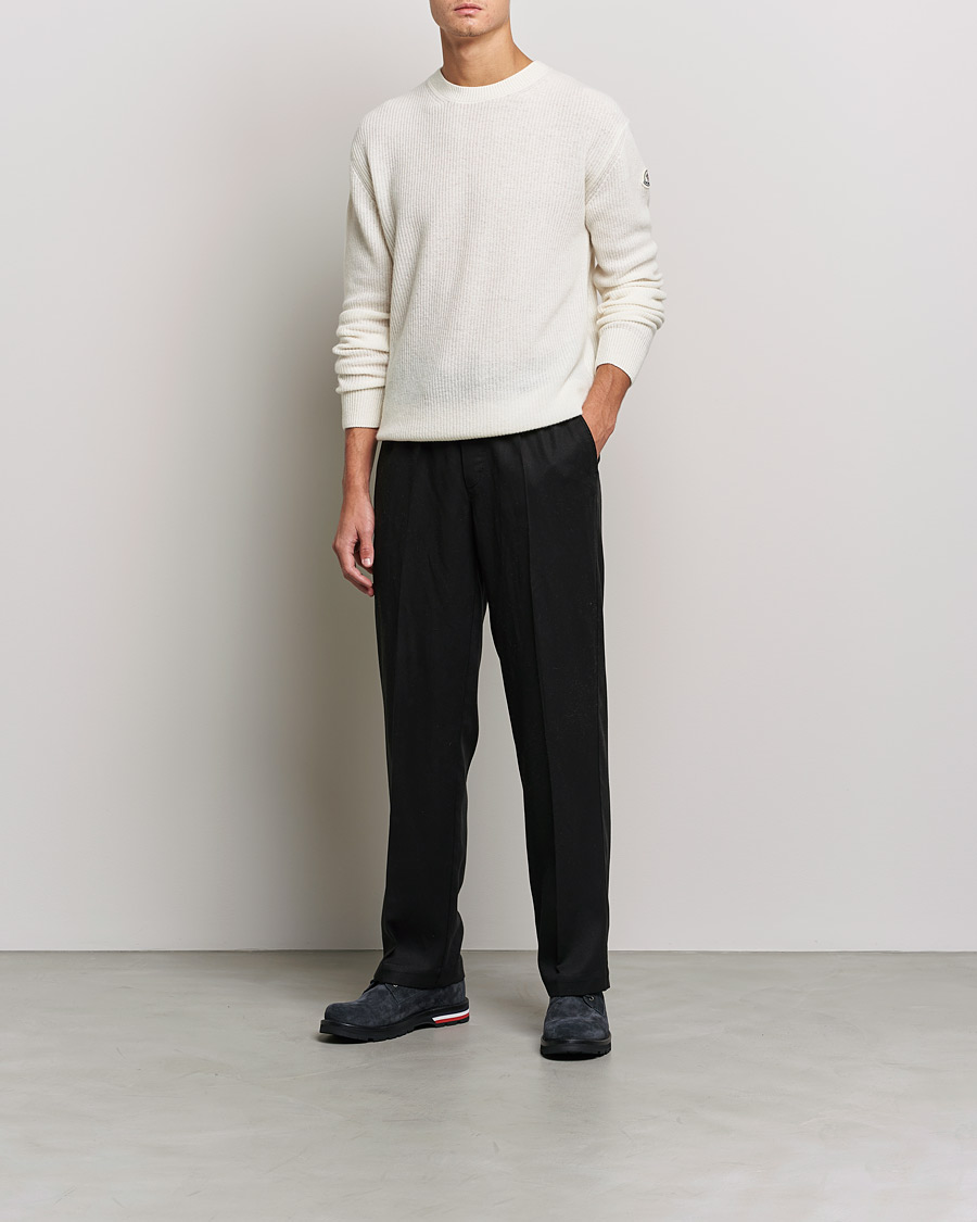 Hombres | Jerséis y prendas de punto | Moncler | Cashmere Crew Neck Sweater White