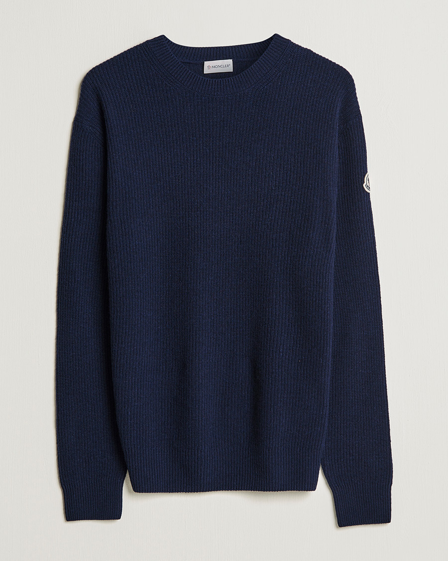 Hombres | Jerséis y prendas de punto | Moncler | Cashmere Crew Neck Sweater Navy