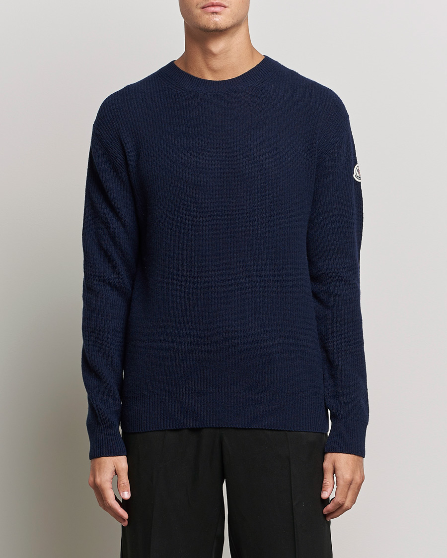 Hombres | Jerséis y prendas de punto | Moncler | Cashmere Crew Neck Sweater Navy