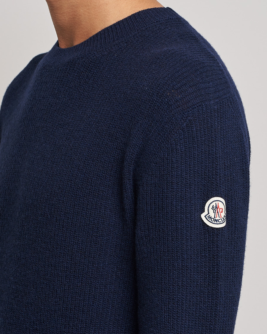 Hombres | Jerséis y prendas de punto | Moncler | Cashmere Crew Neck Sweater Navy