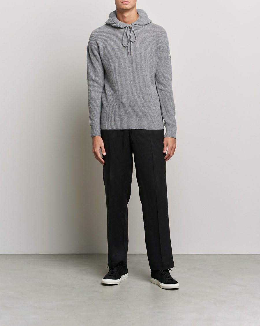Hombres | Jerséis y prendas de punto | Moncler | Cashmere Hoodie Grey Melange