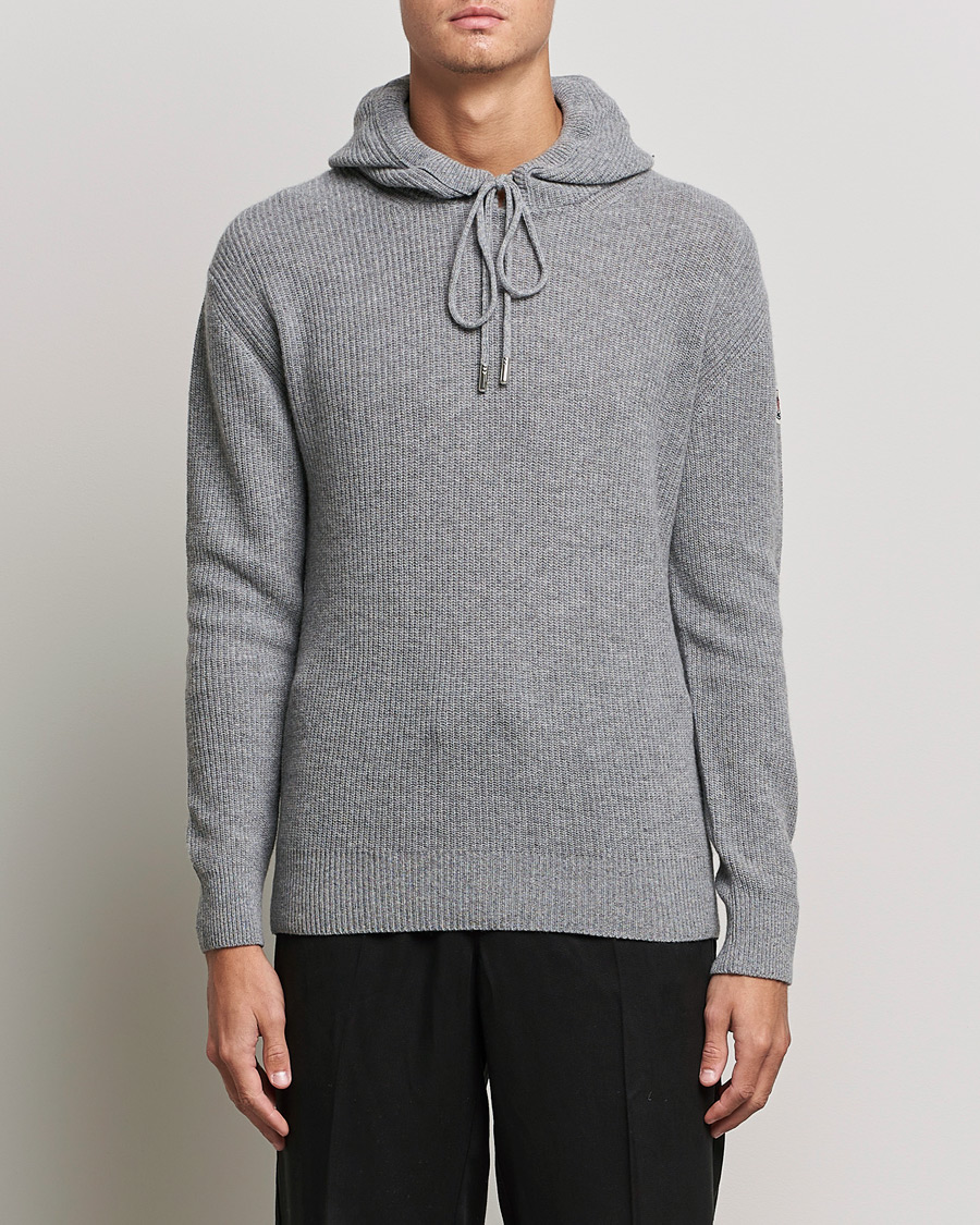 Hombres | Jerséis y prendas de punto | Moncler | Cashmere Hoodie Grey Melange