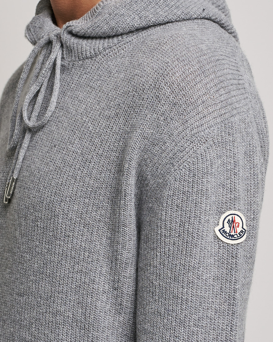 Hombres | Jerséis y prendas de punto | Moncler | Cashmere Hoodie Grey Melange