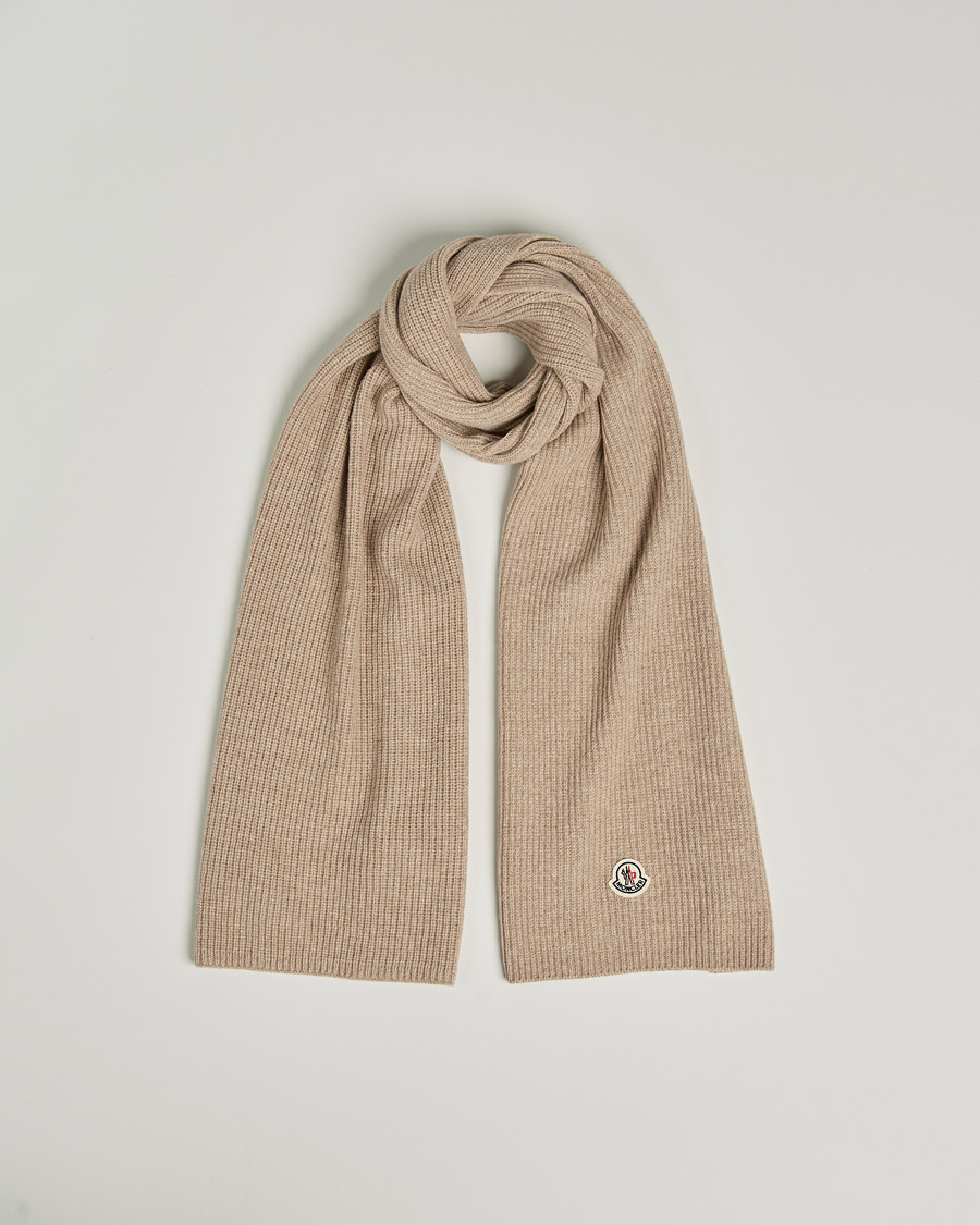 Hombres | Moncler Cashmere Scarf Beige | Moncler | Cashmere Scarf Beige