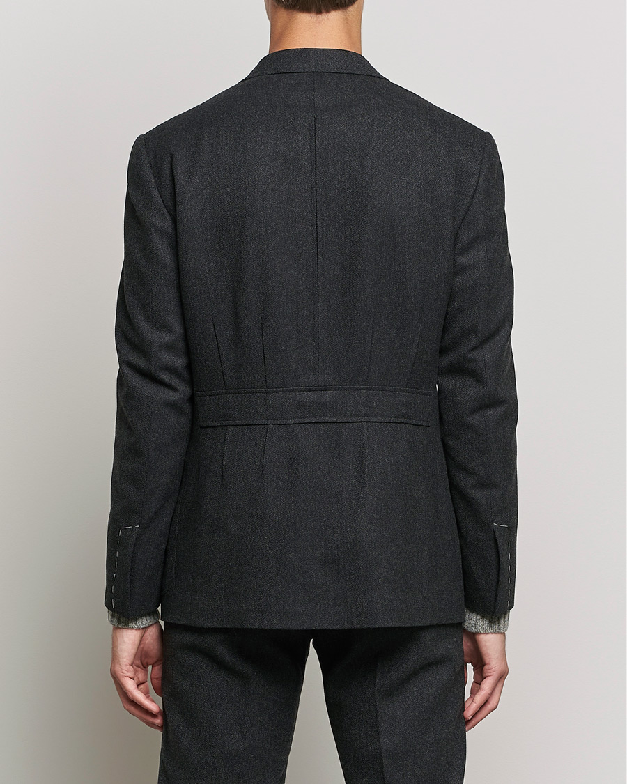 Hombres | Blazers | Ralph Lauren Purple Label | Double Breasted Flannel Sportcoat Dark Grey