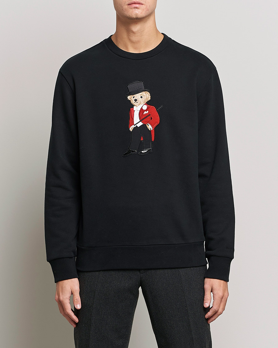 Hombres | Jerséis y prendas de punto | Ralph Lauren Purple Label | Lux Fleece Bear Sweatshirt Black