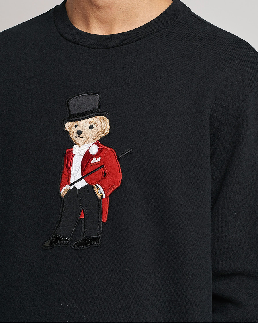 Hombres | Jerséis y prendas de punto | Ralph Lauren Purple Label | Lux Fleece Bear Sweatshirt Black