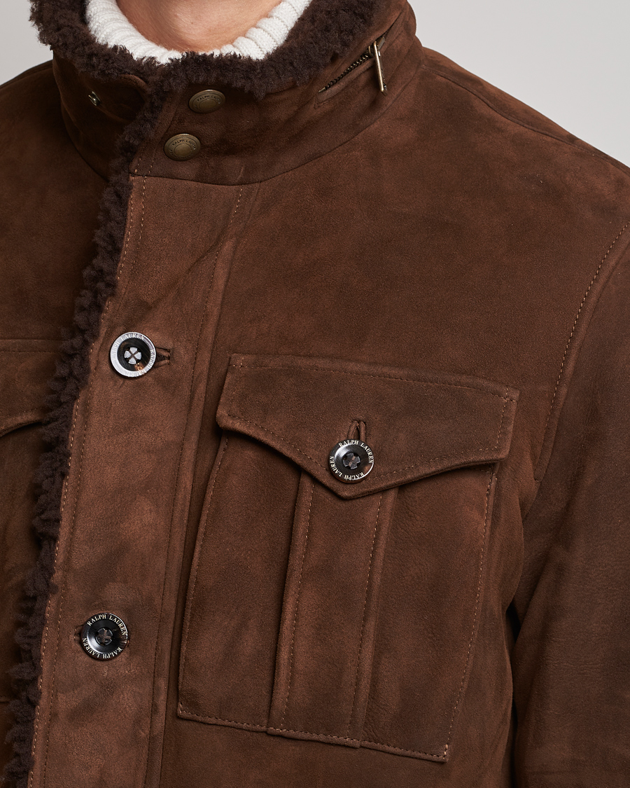 Hombres | Abrigos y chaquetas | Ralph Lauren Purple Label | Shearling Field Jacket Chestnut
