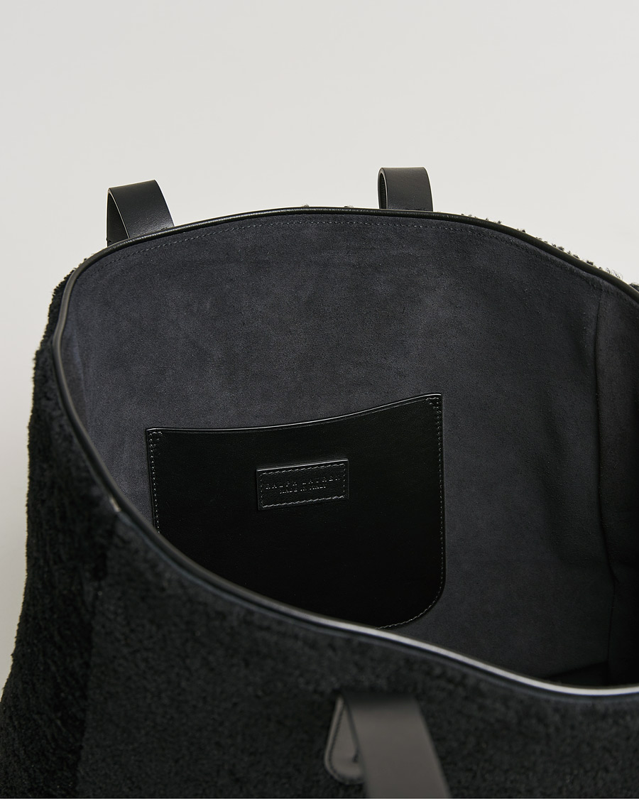 Hombres | Ralph Lauren Purple Label Shearling Tote Bag Black | Ralph Lauren Purple Label | Shearling Tote Bag Black