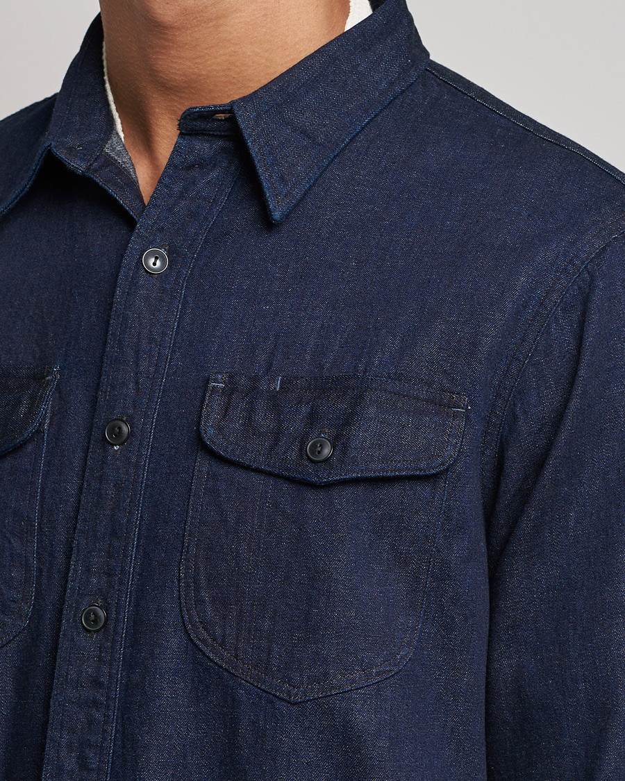 Hombres | Camisas | RRL | Preston Denim Work Shirt Rinse Wash