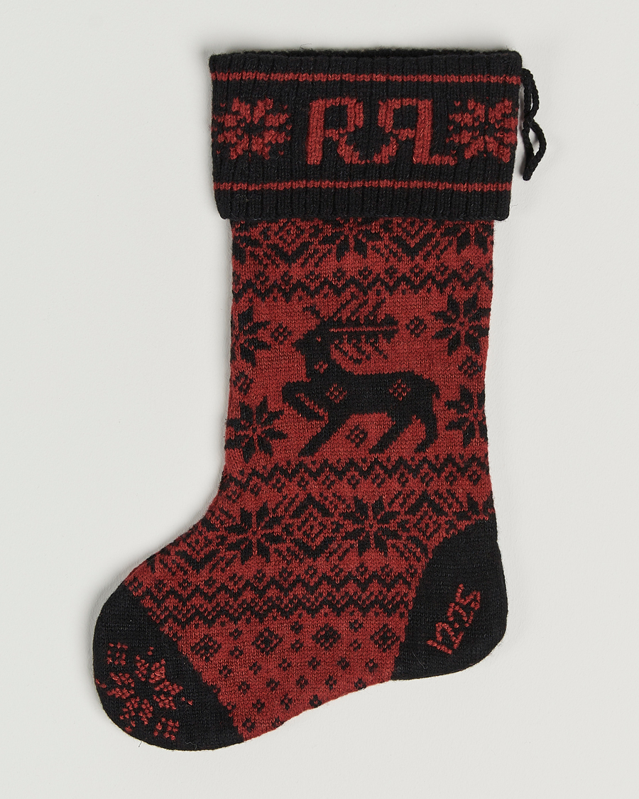 Hombres | Ideas de regalos de Navidad | RRL | Holiday Stocking Red/Black
