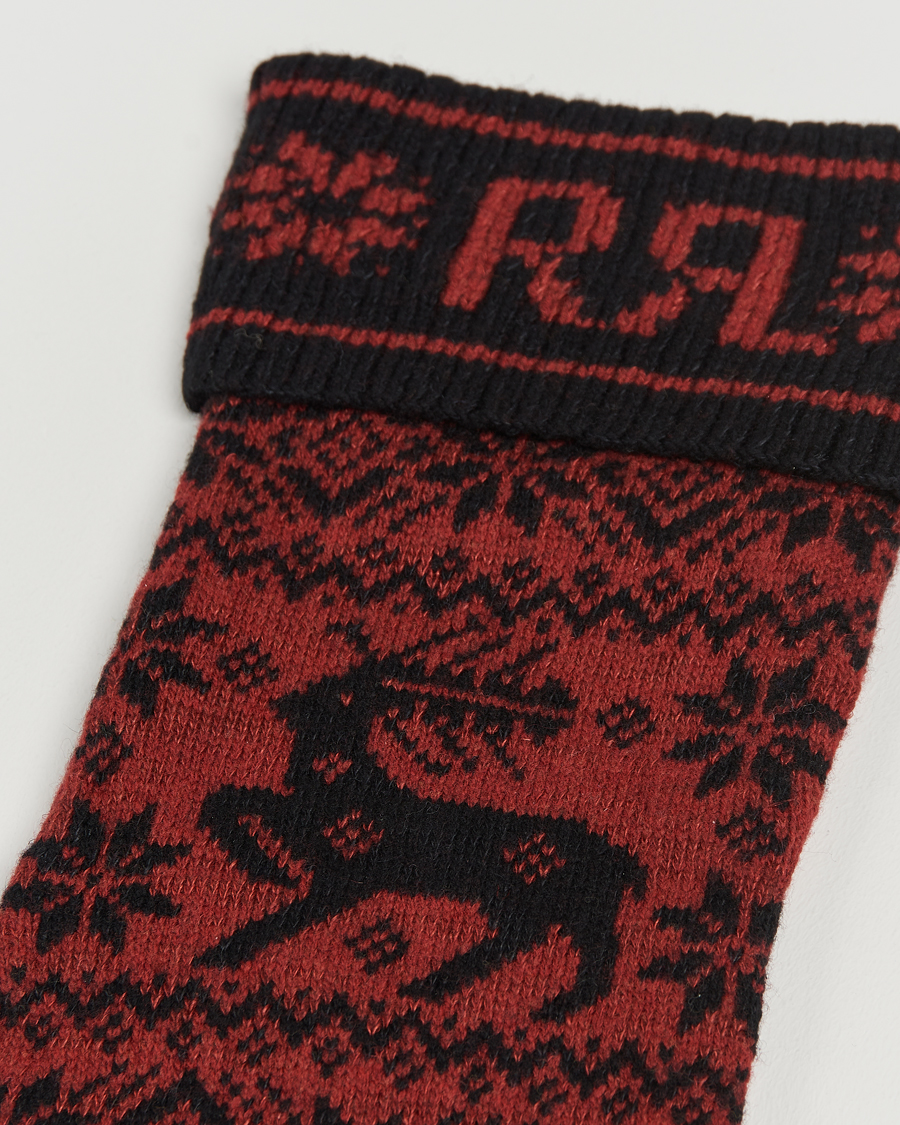 Hombres | Ideas de regalos de Navidad | RRL | Holiday Stocking Red/Black