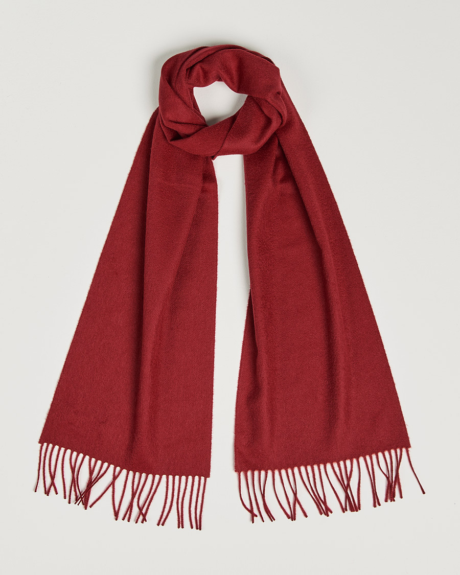 Hombres | Johnstons of Elgin Cashmere Scarf Wine | Johnstons of Elgin | Cashmere Scarf Wine
