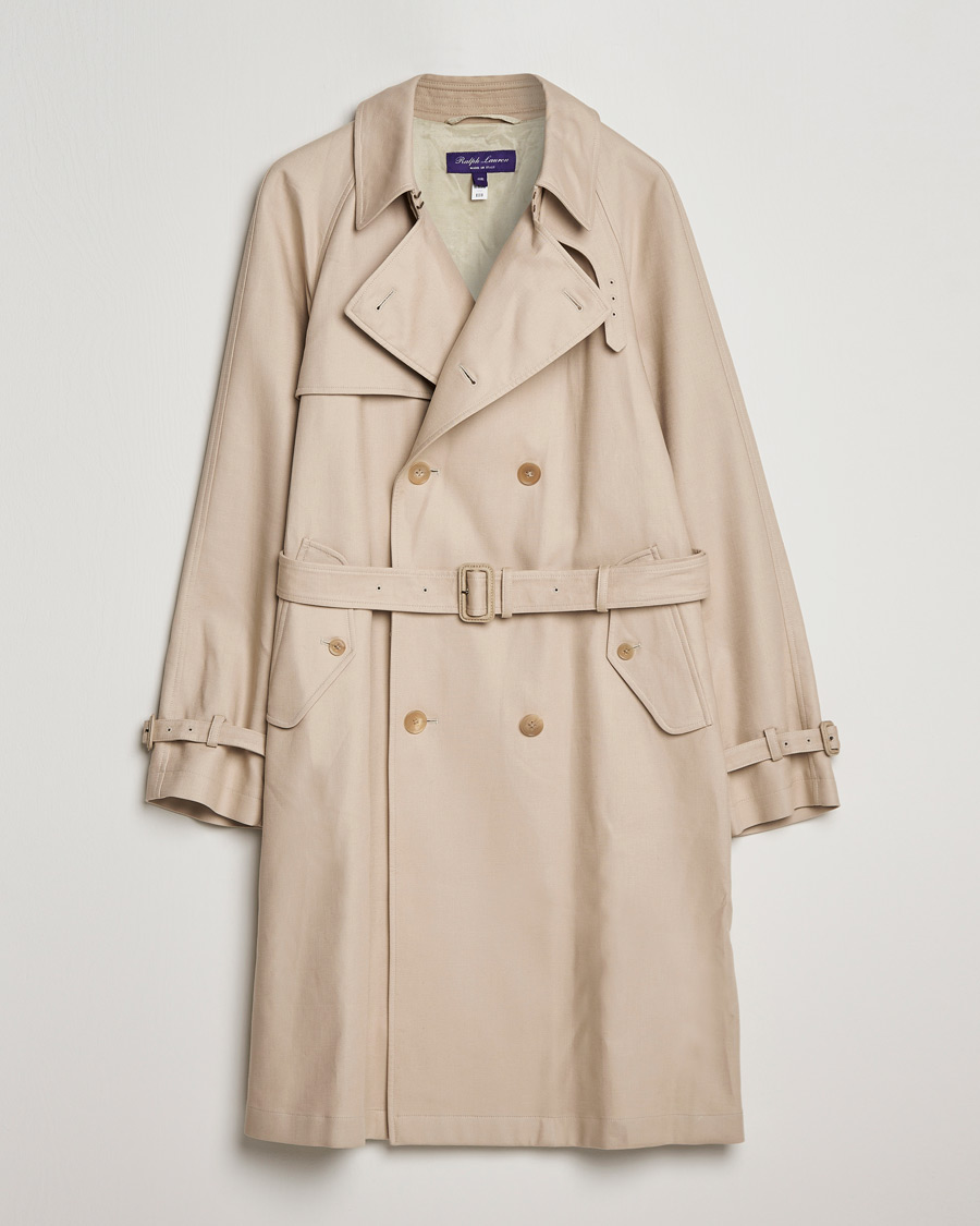 Hombres | Abrigos y chaquetas | Ralph Lauren Purple Label | Classic Trench Coat Khaki Stone