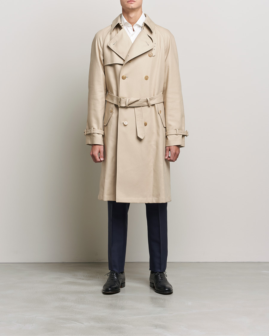 Hombres | Abrigos y chaquetas | Ralph Lauren Purple Label | Classic Trench Coat Khaki Stone